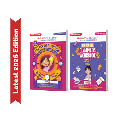 Oswaal One For All Olympiads Class 4 English Prep-Guide, Chapter-wise Previous Years' Solved Papers + Workbook (Set of 2 Books) | Questions for SOF IEO & Other Olympiad Exams 2026