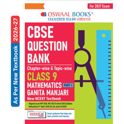 CBSE Mathematics Part-1 Question Bank Chapter-wise & Topic-wise Class 9 | Based on NCERT Textbook Ganita Manjari | Includes Summary, Competency-Based Question, Self-Assessment & Practice Papers