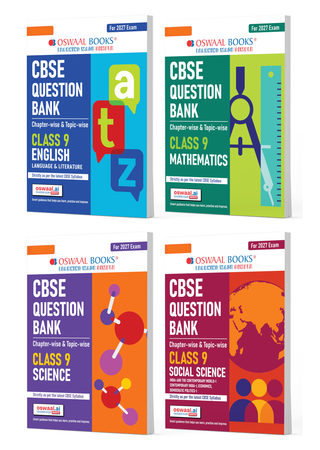 CBSE Question Bank English, Mathematics, Science & Social Science Chapter-wise & Topic-wise Class 9 (Set of 4 Books) For 2027 Exam with Competency Based Questions & Comprehensive NCERT coverage