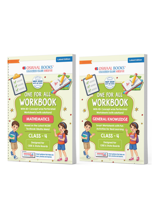 One for All Workbook Class 4 Maths & General Knowledge (Set of 2 Books) | 50+ Concept-wise Perforated Worksheets | NEP 2020 & NCF 2023 Aligned | For CBSE & State Boards | Builds Concept Clarity & Scientific Skills