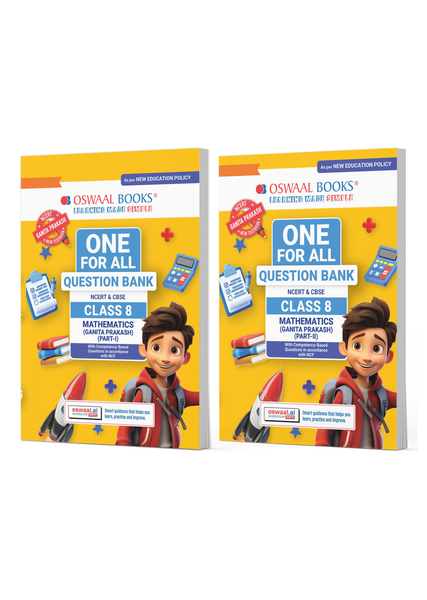 One For All Question Banks NCERT & CBSE Class 8(Set of 2 Books) Mathematics Part-1 & Part-2 (For Latest Exam)