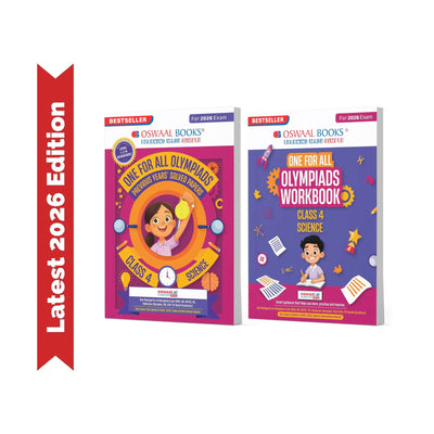 Oswaal One For All Olympiads Class 4 Science Prep-Guide | Chapter-wise Previous Years' Solved Papers+ Workbook (Set of 2 Books) | Questions for SOF NSO & Other Olympiad Exams 2026
