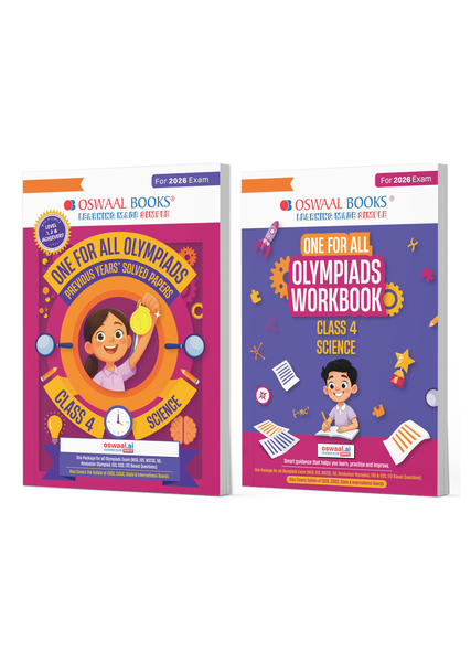 One For All Olympiads Class 4 Science Prep-Guide | Chapter-wise Previous Years' Solved Papers+ Workbook (Set of 2 Books) | Questions for SOF NSO & Other Olympiad Exams 2026
