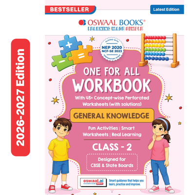 Oswaal One for All Workbook Class 2 General Knowledge | 45+ Concept-wise Perforated Worksheets | NEP 2020 & NCF 2023 Aligned | For CBSE & State Boards | Builds Concept Clarity & Scientific Skills