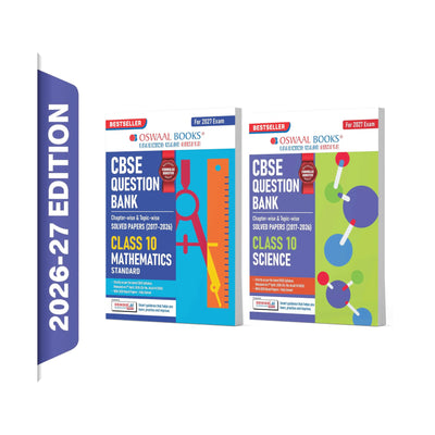 Oswaal CBSE Question Bank Maths Standard | Science (Set of 2 Books) For Class 10 Chapter-wise and Topic-wise SOLVED PAPERS With Mind Maps & Revision Notes For 2027 Exam