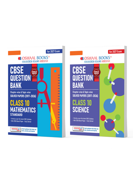 CBSE Question Bank Maths Standard | Science (Set of 2 Books) For Class 10 Chapterwise and Topicwise SOLVED PAPERS With Mind Maps & Revision Notes For 2027 Exam