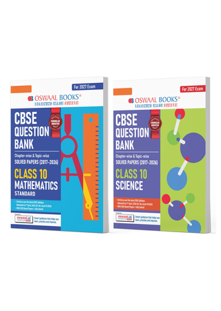 CBSE Question Bank Maths Standard | Science (Set of 2 Books) For Class 10 Chapterwise and Topicwise SOLVED PAPERS With Mind Maps & Revision Notes For 2027 Exam