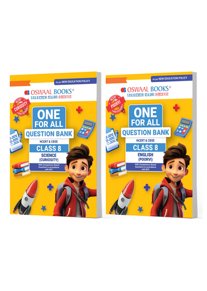 One For All Question Banks NCERT & CBSE Class 8 (Set of 2 Books) Science & English (For Latest Exam)