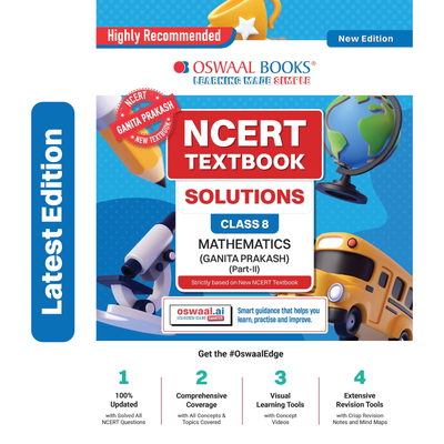 Oswaal NCERT Textbook Solutions Mathematics Part-2 Class 8 | For CBSE 2026-27 Exam | Based on Latest NCERT Ganita Prakash | With Complete Solutions & Subjective Questions for Practice