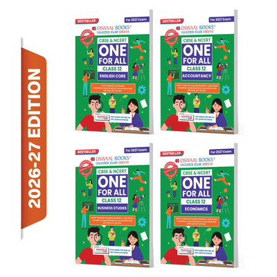 Oswaal CBSE & NCERT One for All | Class 12 | English | Accountancy | Business Studies | Economics (Set of 4 Books) For 2027 Board Exam