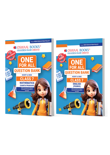One For All Question Banks NCERT & CBSE Class 7 (Set of 2 Books) Mathematics & English (For Latest Exam)