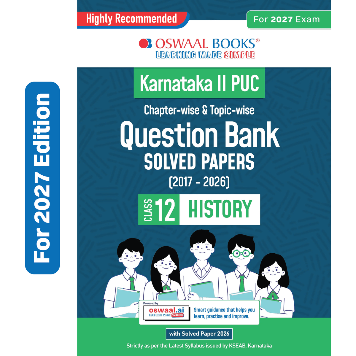 Oswaal Karnataka II PUC Chapter-wise & Topic-wise Question Bank Class 12 History | 1550+ Questions | Revision Notes, Mind Maps, Mnemonics | Fully Solved PYQs (2026-2017) | 2027 Board Exam | Oswaal AI