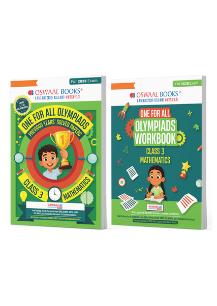 One For All Olympiads Class 3 Maths Prep-Guide | Chapter-wise Previous Years' Solved Papers + Workbook (Set of 2 Books) | Questions for SOF IMO & Other Olympiad Exams 2026