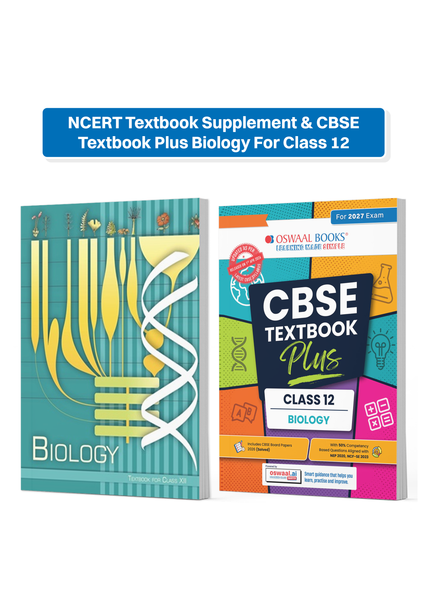 NCERT Textbook Supplement & CBSE Textbook Plus Biology For Class 12 | Competency Focused Questions | Concept Clarity, Mind Maps | Set Of 2 (For 2027 Exam)