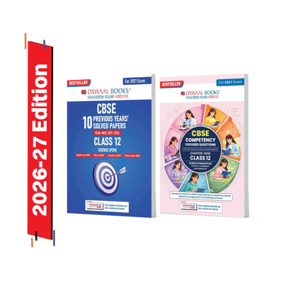 Oswaal CBSE 10 Previous Years Solved Papers and Competency Focused Questions Chapter-wise Class 12 PCM (Set of 2)