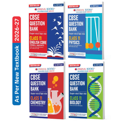 Oswaal CBSE Question Bank (Set of 4 Books) English Core, Physics, Chemistry and Biology Chapter-wise & Topic-wise Class 11 For 2027 Exam with Competency Based Questions & Comprehensive NCERT coverage