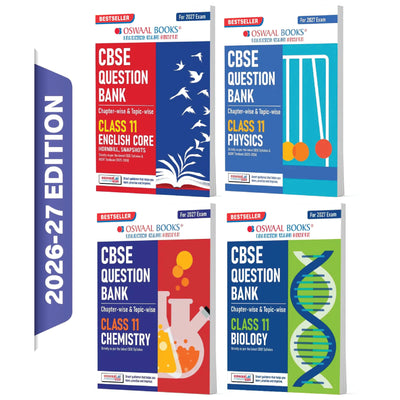 Oswaal CBSE Question Bank (Set of 4 Books) English Core, Physics, Chemistry and Biology Chapter-wise & Topic-wise Class 11 For 2027 Exam with Competency Based Questions & Comprehensive NCERT coverage