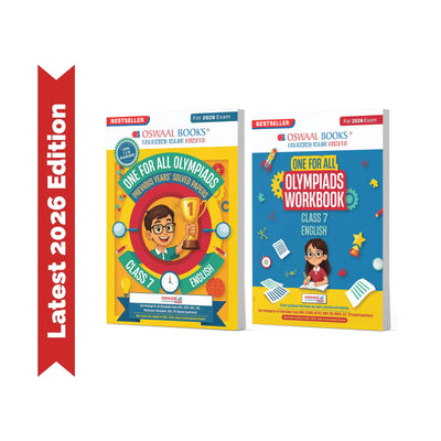 Oswaal One For All Olympiads Class 7 English Prep-Guide, Chapter-wise Previous Years' Solved Papers + Workbook (Set of 2 Books) | Questions for SOF IEO & Other Olympiad Exams 2026