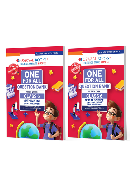 One For All Question Banks NCERT & CBSE Class 6 (Set of 2 Books) Mathematics & Social Science (For Latest Exam)