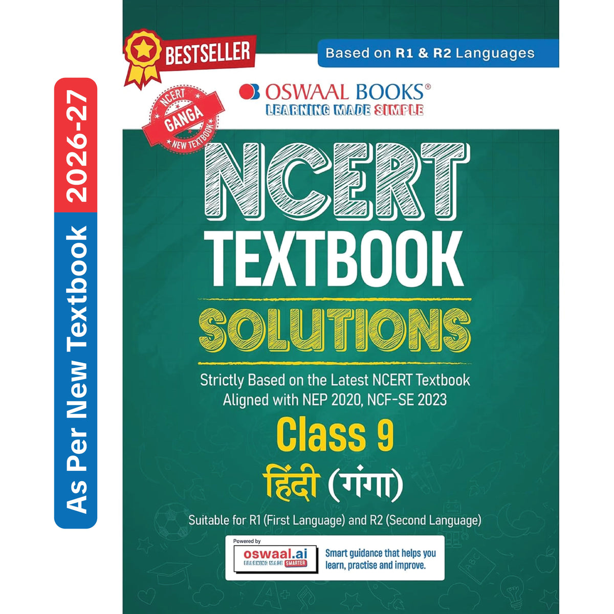 CBSE NCERT Class 9 Textbook Solutions Hindi- Ganga (Latest NCERT) Suitable for R1 (First) & R2(Secondary) Language | Revision Notes, Mind Maps, Solved Intext & Exercise Questions | Oswaal AI