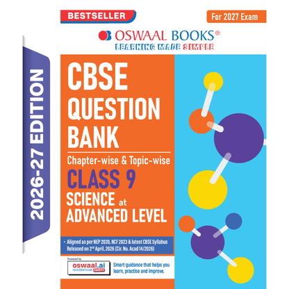 Oswaal CBSE Class 9 Science Advance Level Question Bank Chapter-wise & Topic-wise | Based on NCERT | Includes Summary, Competency-Based Question, Self-Assessment & Practice Papers