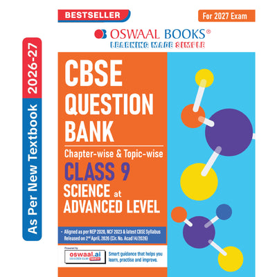 Oswaal CBSE Class 9 Science Advance Level Question Bank Chapter-wise & Topic-wise | Based on NCERT | Includes Summary, Competency-Based Question, Self-Assessment & Practice Papers