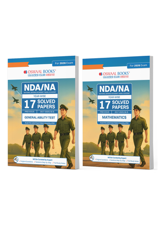 NDA-NA (National Defence Academy/Naval Academy) 17 Previous Solved Papers | Yearwise (2017-2025) (I & II) General Ability Test & Mathematics (Set of 2 Books) For 2026 Exam