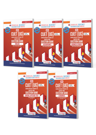 NTA CUET (UG) Question Banks | Chapterwise & Topicwise | English, Accountancy, Business Studies, General Test & Economics | Set of 5 Books | Entrance Exam Preparation Books 2026