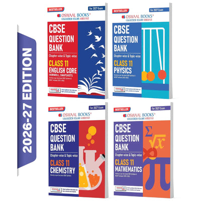 Oswaal CBSE Question Bank (Set of 4 Books) English Core, Physics, Chemistry and Maths Chapter-wise & Topic-wise Class 11 For 2027 Exam with Competency Based Questions & Comprehensive NCERT coverage