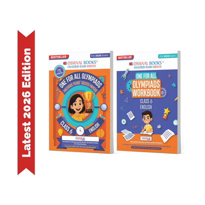 Oswaal One For All Olympiads Class 6 English Prep-Guide, Chapter-wise Previous Years' Solved Papers + Workbook (Set of 2 Books) | Questions for SOF IEO & Other Olympiad Exams 2026