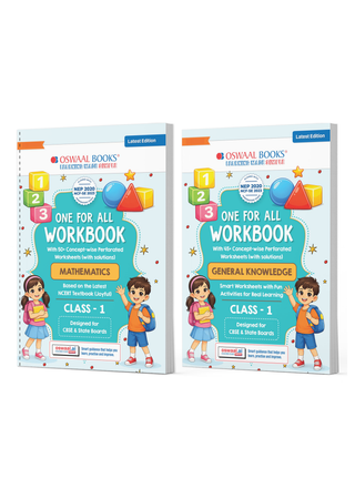 One for All Workbook Class 1 Maths & General Knowledge (Set of 2 Books) | 50+ Concept-wise Perforated Worksheets | NEP 2020 & NCF 2023 Aligned | For CBSE & State Boards | Builds Concept Clarity & Scientific Skills
