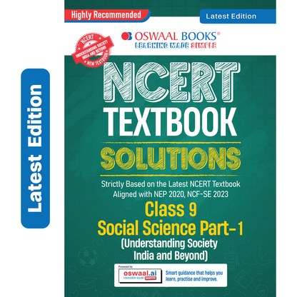 Oswaal CBSE NCERT Class 9 Textbook Solutions Social Science (Understanding Society India and Beyond) (Latest NCERT) | Revision Notes, Mind Maps, Solved Intext & Exercise Questions | Oswaal AI