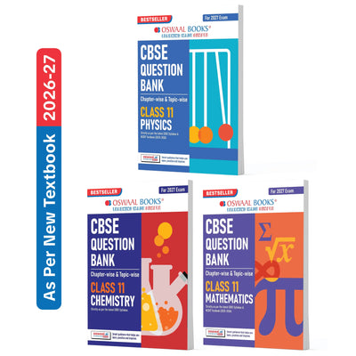 Oswaal CBSE Question Bank (Set of 3 Books) Physics, Chemistry and Maths Chapter-wise & Topic-wise Class 11 For 2027 Exam with Competency Based Questions & Comprehensive NCERT coverage