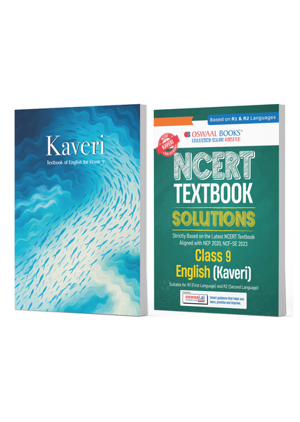 NCERT English- Kaveri Textbook and Textbook Solutions Supplement Class 9 (Set of 2 Books) (Latest NCERT) Suitable for R1 (First) & R2(Secondary) Language| Revision Notes & Exercise Questions