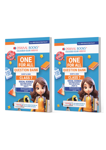 One For All Question Banks NCERT & CBSE Class 7 (Set of 2 Books) Social Science Part-1 & Part-2 (For Latest Exam)