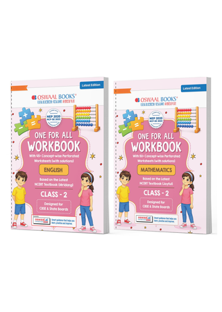 One for All Workbook Class 2 English & Maths (Set of 2 Books) | 50+ Concept-wise Perforated Worksheets | NEP 2020 & NCF 2023 Aligned | For CBSE & State Boards | Builds Concept Clarity & Scientific Skills