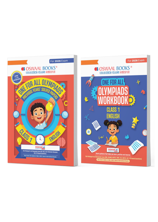 One For All Olympiads Class 1 English Prep-Guide, Chapter-wise Previous Years' Solved Papers + Workbook (Set of 2 Books) | Questions for SOF IEO & Other Olympiad Exams 2026