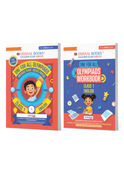 One For All Olympiads Class 1 English Prep-Guide, Chapter-wise Previous Years' Solved Papers + Workbook (Set of 2 Books) | Questions for SOF IEO & Other Olympiad Exams 2026