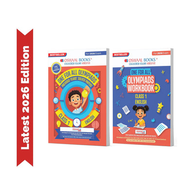 Oswaal One For All Olympiads Class 1 English Prep-Guide, Chapter-wise Previous Years' Solved Papers + Workbook (Set of 2 Books) | Questions for SOF IEO & Other Olympiad Exams 2026