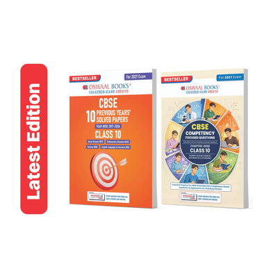 Oswaal CBSE 10 Years' Solved Papers and Competency Focused Questions Chapter-wise Class 10 (Set of 2) English, Maths, Science, Social Science