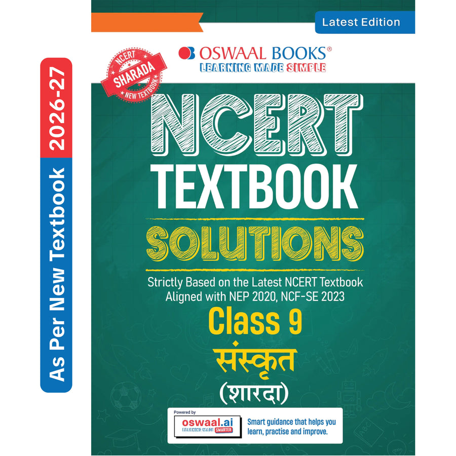 Oswaal CBSE NCERT Class 9 Textbook Solutions Sanskrit (Sharda) (Latest NCERT) | Revision Notes, Mind Maps, Solved Intext & Exercise Questions | Oswaal AI