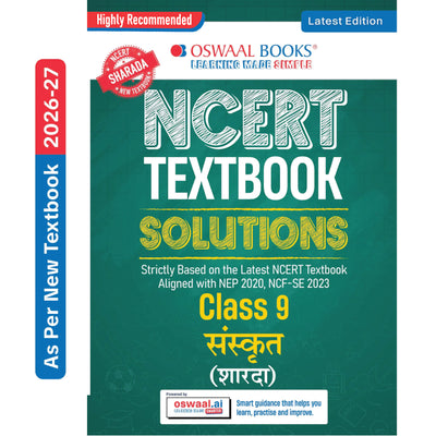 Oswaal CBSE NCERT Class 9 Textbook Solutions Sanskrit (Sharda) (Latest NCERT) | Revision Notes, Mind Maps, Solved Intext & Exercise Questions | Oswaal AI