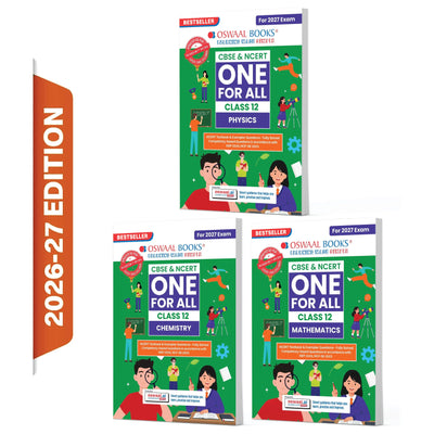 Oswaal CBSE & NCERT One for All Class 12 Set of 3 Books Physics, Chemistry and Maths | For 2027 Board Exams