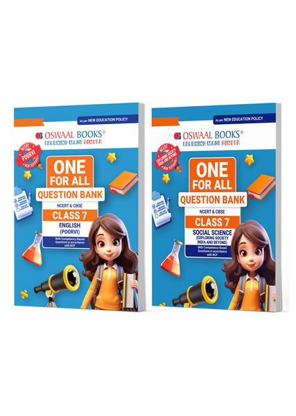 One For All Question Banks NCERT & CBSE Class 7 (Set of 2 Books) English & Social Science (For Latest Exam)