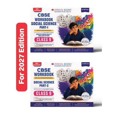 Oswaal CBSE Workbook Class 9 Social Social Part-1 & Part-2 | aligned with NCERT Understanding Society India and Beyond | Perforated Worksheets | 2027 Exam