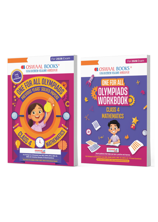One For All Olympiads Class 4 Maths Prep-Guide | Chapter-wise Previous Years' Solved Papers + Workbook (Set of 2 Books) | Questions for SOF IMO & Other Olympiad Exams 2026