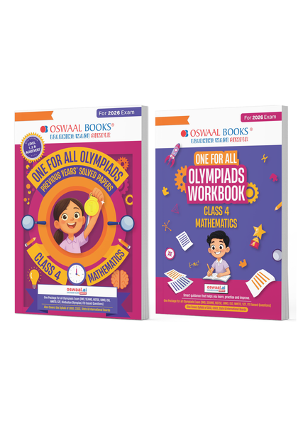One For All Olympiads Class 4 Maths Prep-Guide | Chapter-wise Previous Years' Solved Papers + Workbook (Set of 2 Books) | Questions for SOF IMO & Other Olympiad Exams 2026