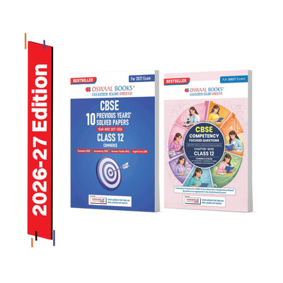 Oswaal CBSE 10 Previous Years Solved Papers and Competency Focused Questions Chapter-wise Class 12 Commerce (Set of 2)