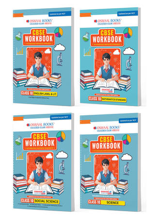 CBSE Workbook Class 10 | Mathematics Standard | Science | Social Science | English Language & Literature | Set of 4 Books | Updated As Per NCF | For Better Results | For Latest Exam