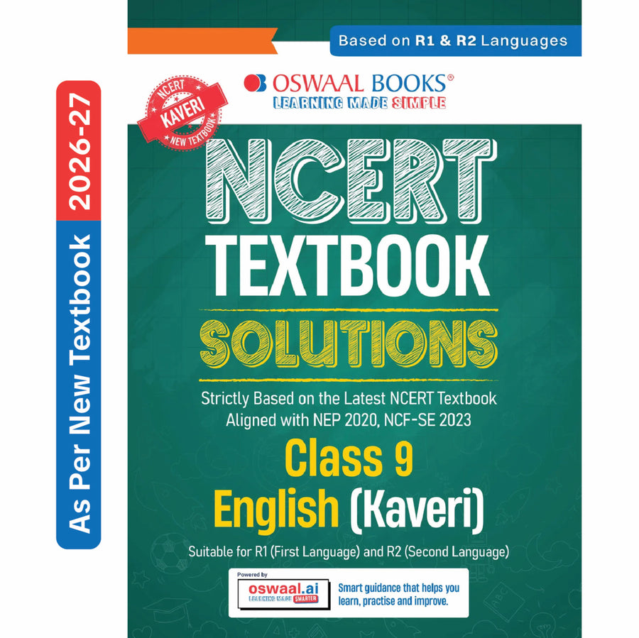 Oswaal CBSE NCERT Class 9 Textbook Solutions English- Kaveri (Latest NCERT) Suitable for R1 (First) & R2(Secondary) Language | Revision Notes, Mind Maps, Solved Intext & Exercise Questions | Oswaal AI